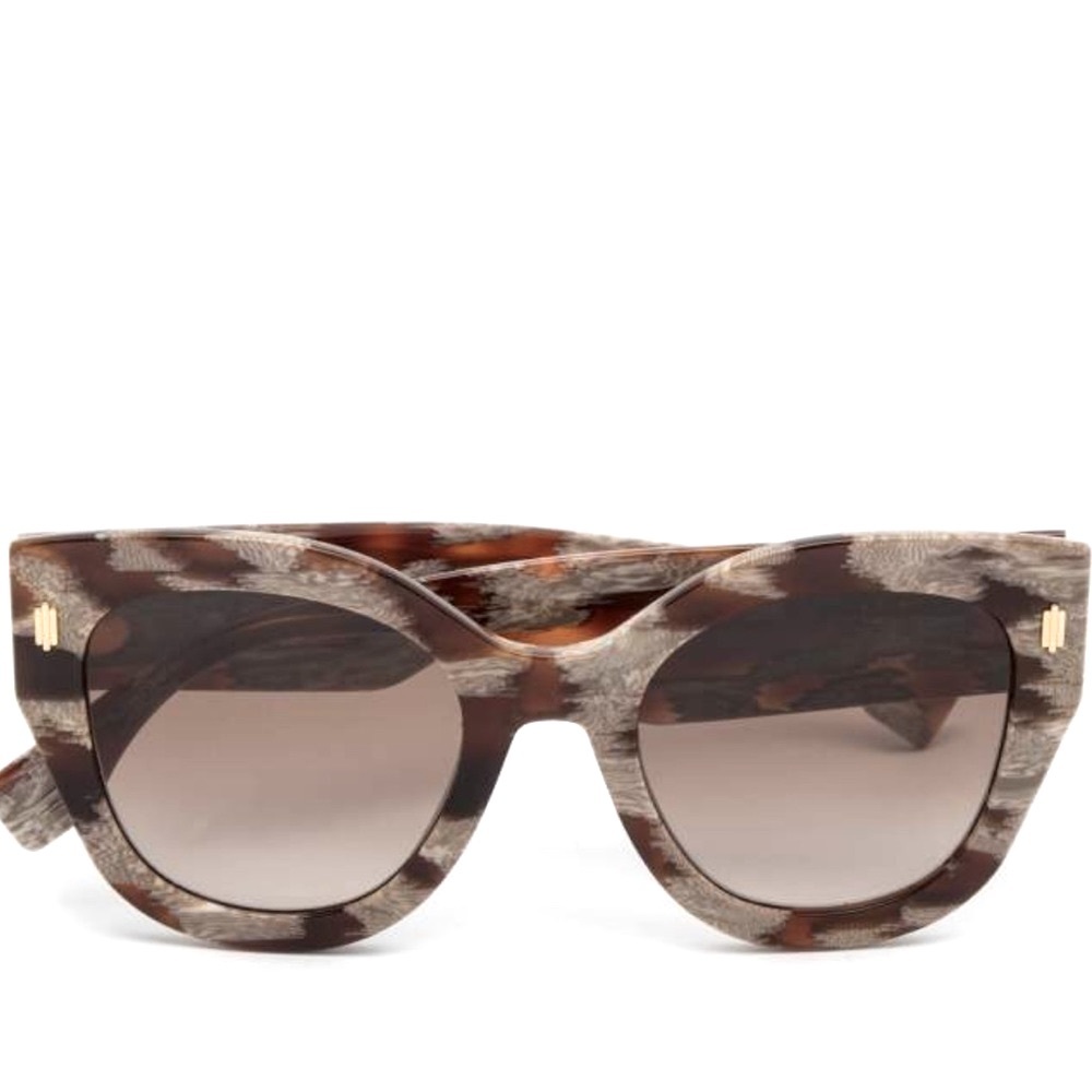 Fendi Brown FF0435L Gradient Cat Eye Sunglasses